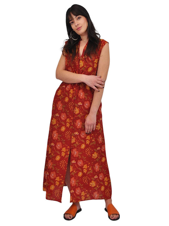 Sommer Midi Hemdkleid Mit Blumen Muster