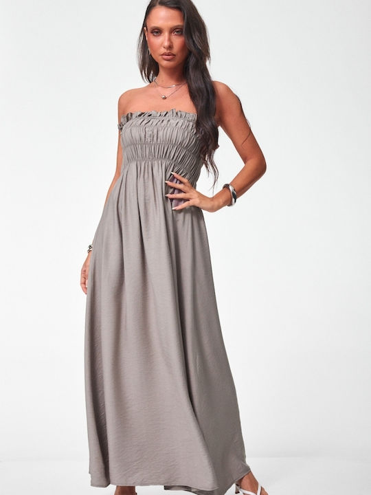 Summer Maxi Dress Beige Dark