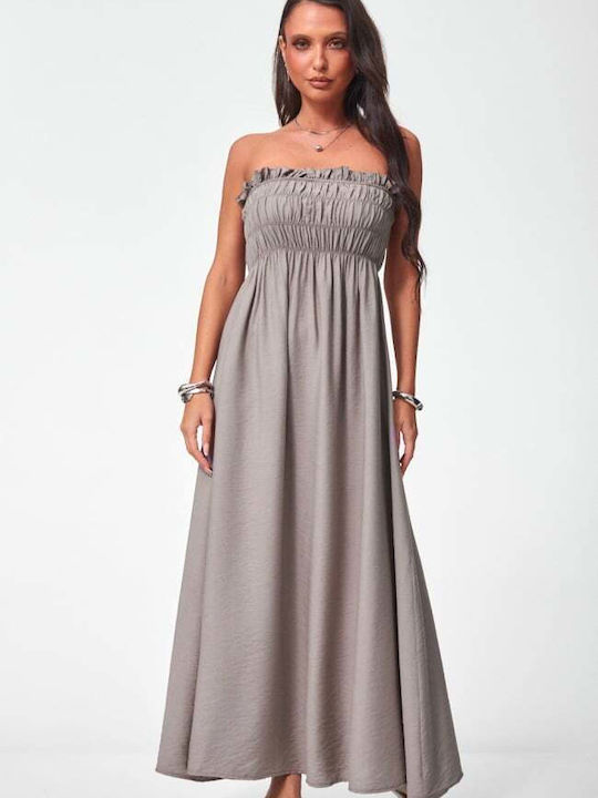 Summer Maxi Dress Beige Dark