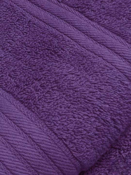 To megalo pazari Hand Towel 30x50cm Purple Weight 500gsm