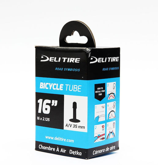 Cameră De Aer Pentru Anvelope De Bicicletă 16x2.125 Av Box Deli