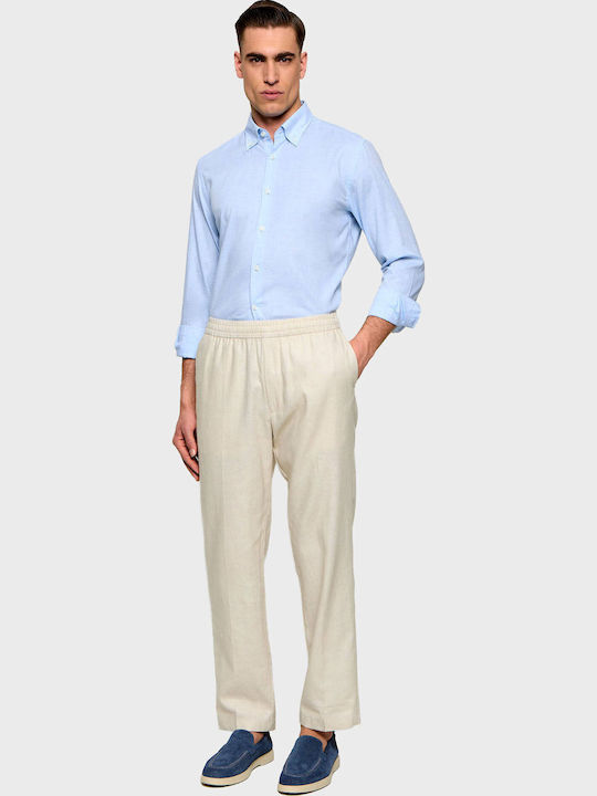Boss Βαμβακερό Πουκάμισο Light Blue