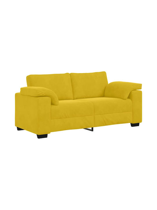 Γωνιακός Καναπές Βελούδινος Κίτρινος 180x77x82εκ.