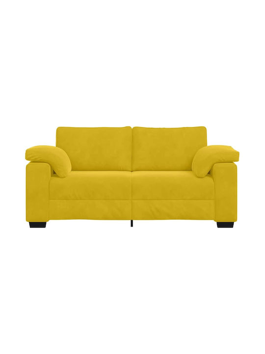 Γωνιακός Καναπές Βελούδινος Κίτρινος 180x77x82εκ.