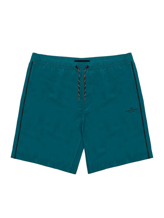 Herren-Bademode Kurze Hosen Petrol Blau mit Gestreift MTS-8034A