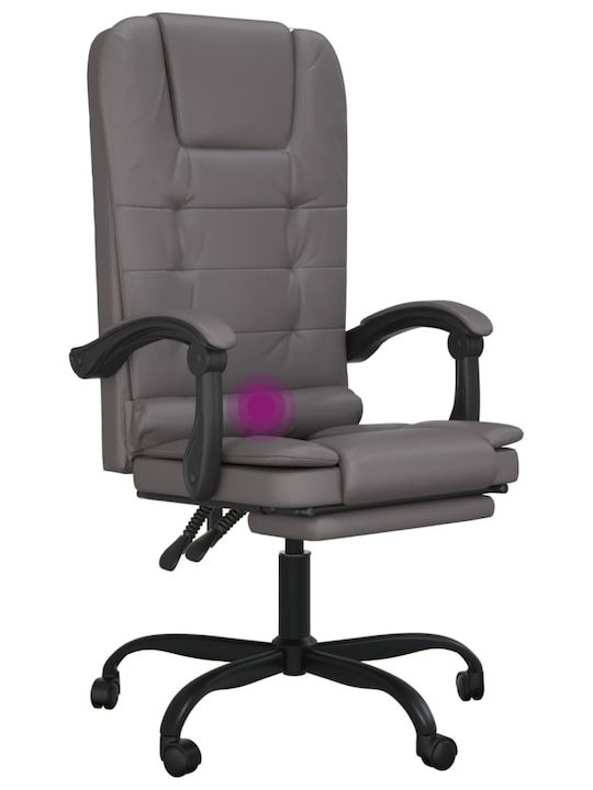 vidaXL vidaXL Office Chair Massage with Recline Grey