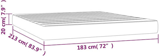 vidaXL Υπέρδιπλο Ανατομικό Στρώμα 180x210x20cm με Ανεξάρτητα Ελατήρια