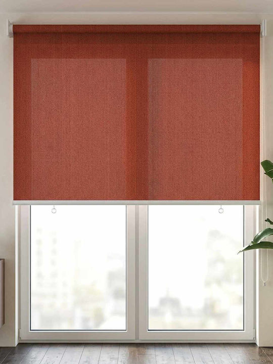 vidaXL Sideway Sunshade Roller for Terrace with Orange LEDs 1.2x2.3m