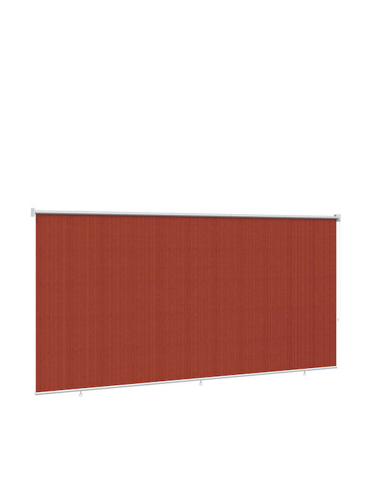 vidaXL Seitliches Sonnenschirm-Rolle für Terrasse mit LEDs Orange 4x2.3m