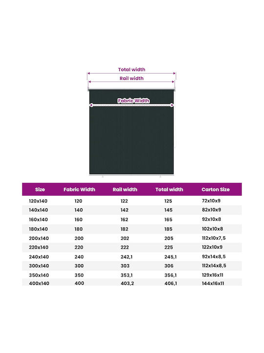 vidaXL Πλαϊνό Ρολό Σκίασης Βεράντας με Led Πράσινο 1.45x1.4m