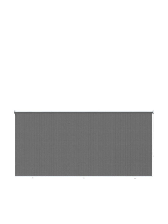 vidaXL Side Sunshade Roller For Terrace With LEDs Grey 2.4x1.4m