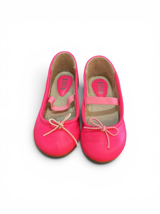 Kids Pumps & Ballerinas With Hoop & Loop Closure Leather Fuchsia