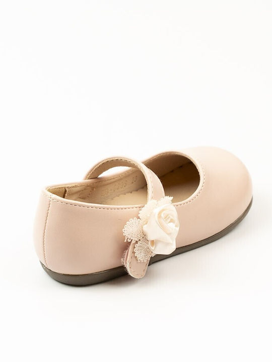 Kids Ballerinas with Hoop & Loop Closure Pink