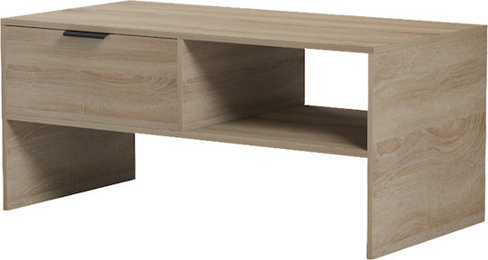 Rectangular Central Coffee Table Felina Wooden Sonoma L100xW50xH45cm