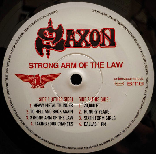 Saxon Strong Arm Law Vinyl