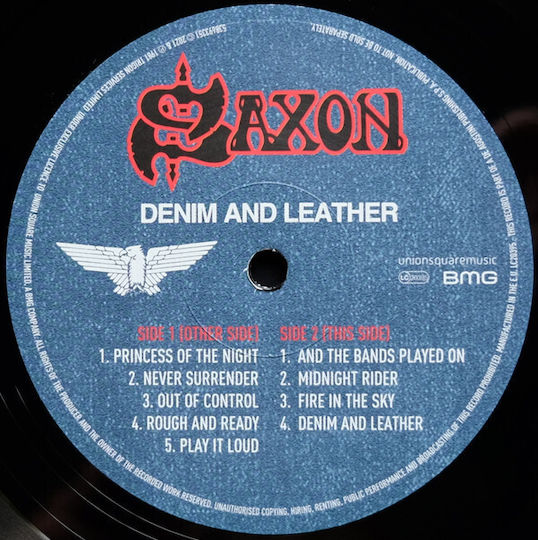 Saxon Denim Leather Vinyl