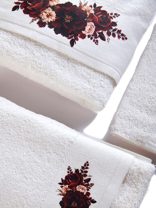 Comfort Set Prosoape De Baie 3 Bucăți Burgundia
