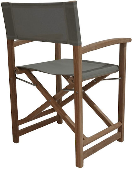Director Chair Wooden Taupe 58x52x86cm
