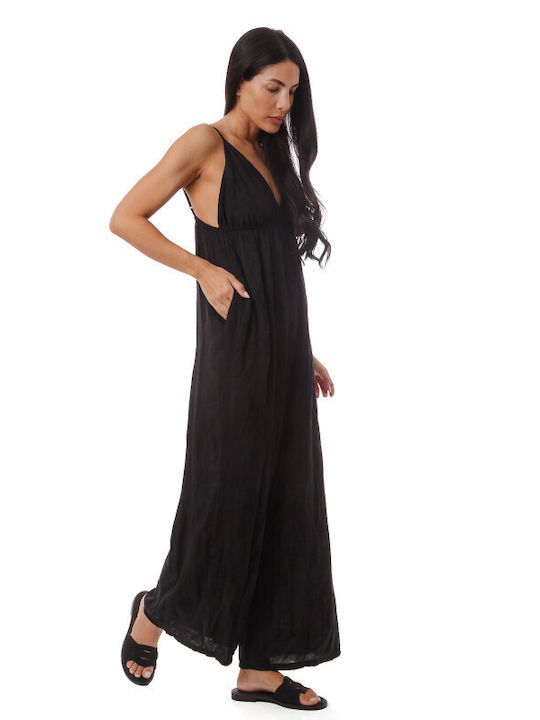 Women's Sleeveless One-piece Jumpsuit Black