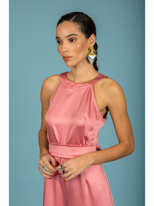 Γυναικεία Αμάνικη Ολόσωμη Φόρμα Satin Blush
