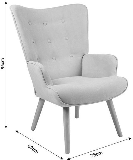 Fluffy Scaun De Relaxare Velur Negru 75x69x96cm