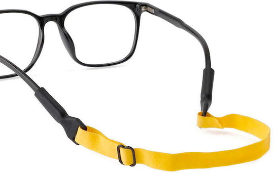 Glasses Strap Adjustable Elastic Band Silicone Hooks Yellow