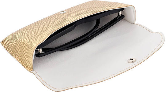 Snake Skin Imitation Brillenetui Et-129a Gold