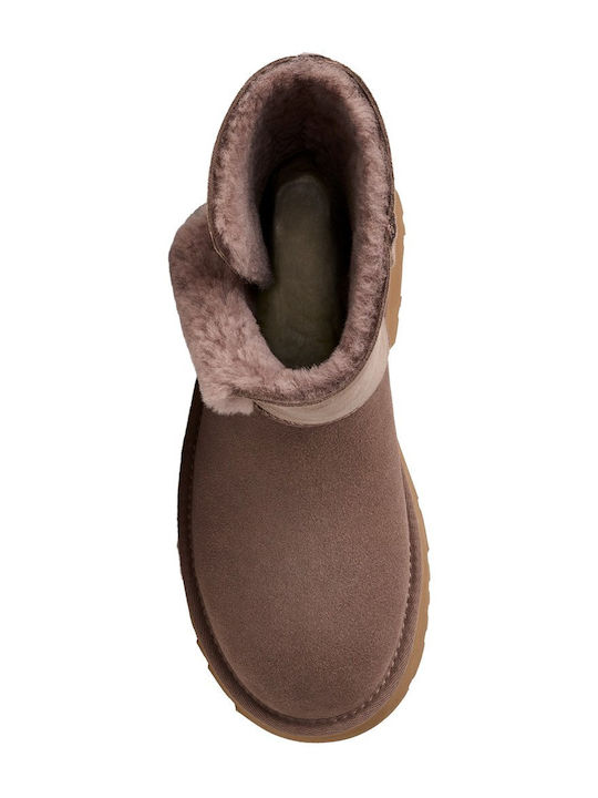 Ugg Wildleder Stiefeletten Damen mit Absatz Rosa