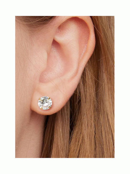 Trusky Silver Gold Plated Earrings with Stones