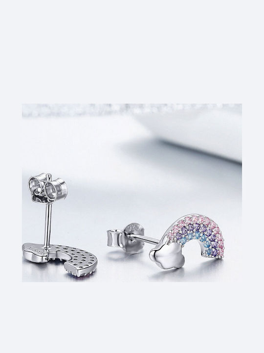 Silver Earrings Rainbow Earrings Silver S925