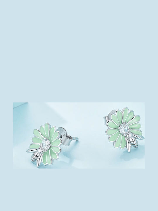 Silber Ohrringe Blumen Ohrringe 925 Silber Ohrringe