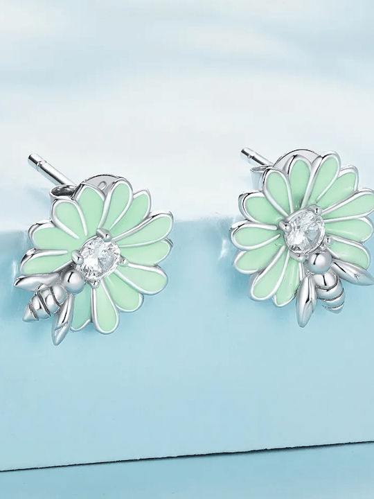 Silber Ohrringe Blumen Ohrringe 925 Silber Ohrringe