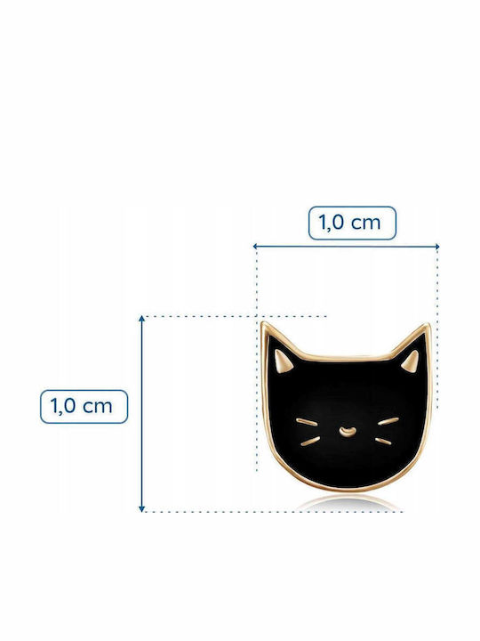 Pinets Black Gold Cat Cute Decoration Paper Clip