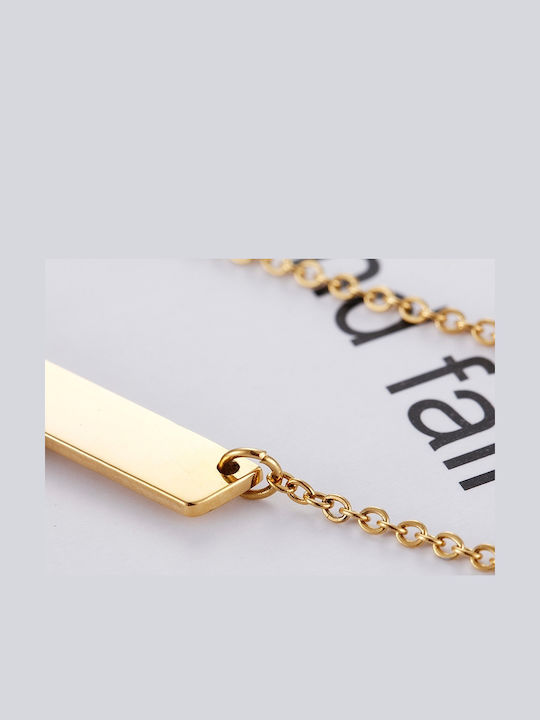 Gold Necklace Chain Large Letter J 316l Steel