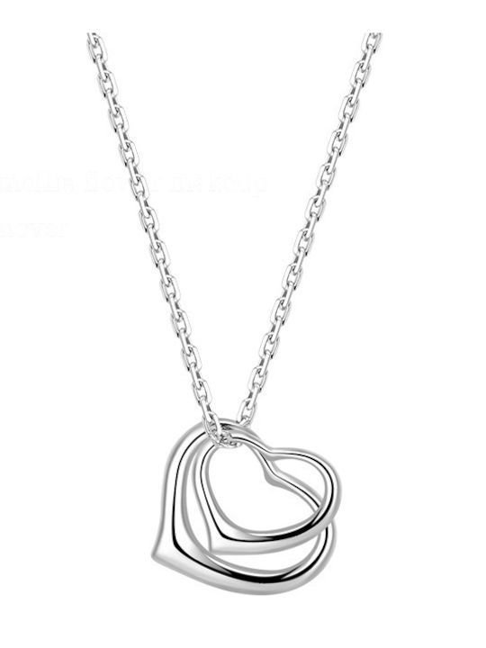 Silver Heart Necklace Silver Chain Necklace Silver S925