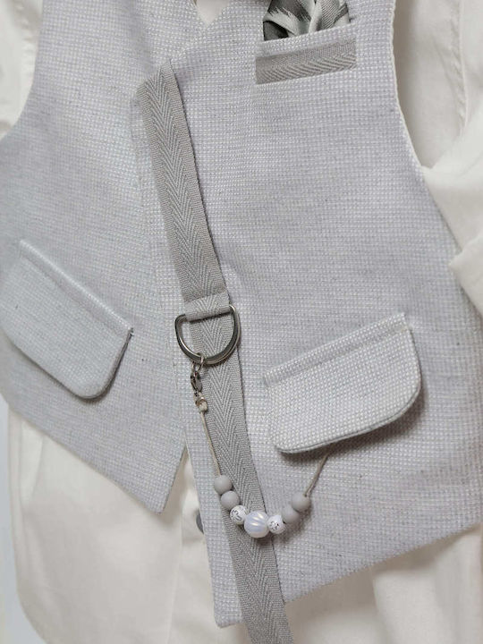 Mi Chiamo Baptism Suit Gray