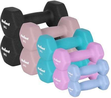 Rebel Set Haltere Hexagonale din Neopren 10 Bucăți Greutate Totală 30kg