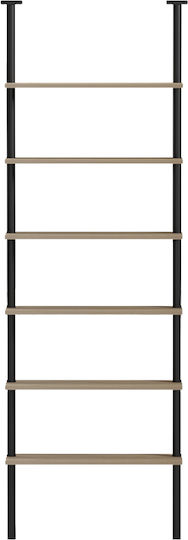 Βιβλιοθήκη Dimmo Sonoma-μαύρο 60x20x180εκ.