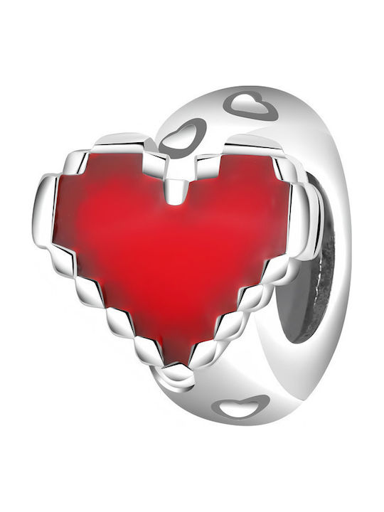 Pandora Charms Stopper Red Heart Silver 925 Charms Trusky