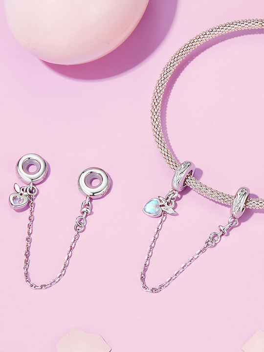 Pandora Charms Lanț De Siguranță Inimă Argint 925 Charms Trusky