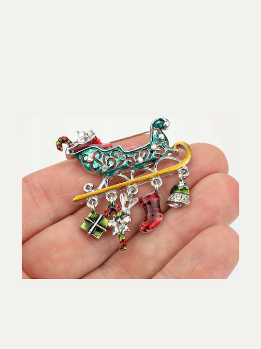 Pinets Santa's Sleigh Brooch Gifts