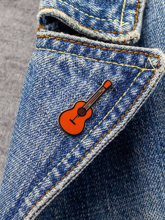Pinets Acoustic Guitar Orange Pin