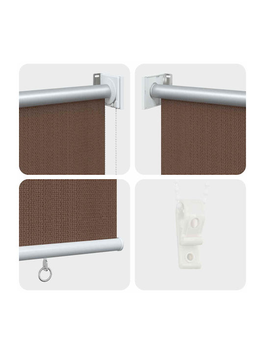 vidaXL Rollos Partieller Blackout Braune P120xH140cm 42036145