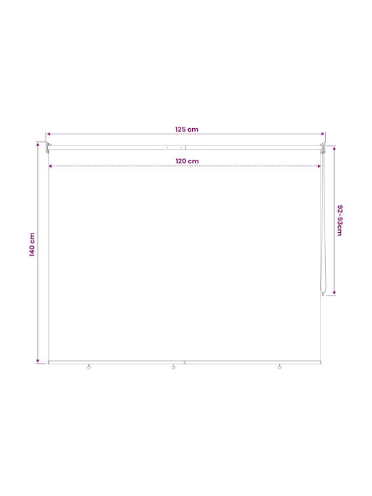 vidaXL Rollos Partieller Blackout Braune P120xH140cm 42036145