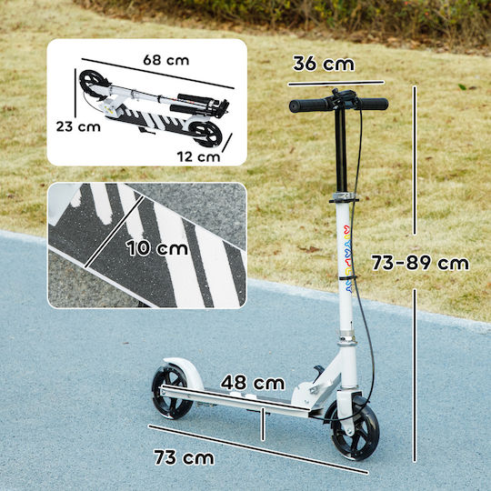 Aiyaplay Kids Scooter Foldable 2-Wheel for 3+ Years White