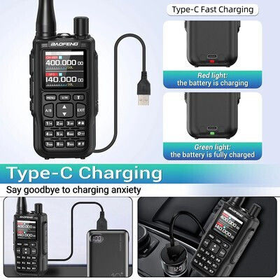 Baofeng MINI-5 Ασύρματος Πομποδέκτης UHF/VHF 5W με Έγχρωμη Οθόνη