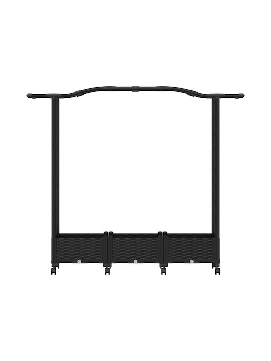 vidaXL Planter Box Din Plastic Negru 169x40x129 cm