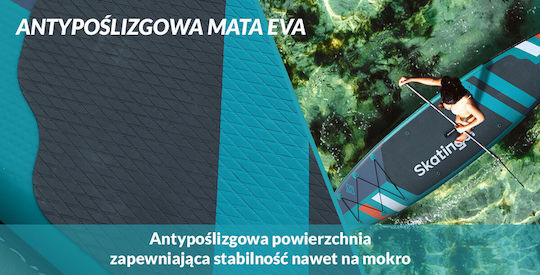 Skatinger Jade Φουσκωτή Σανίδα SUP με Μήκος 3.2m Γαλάζια