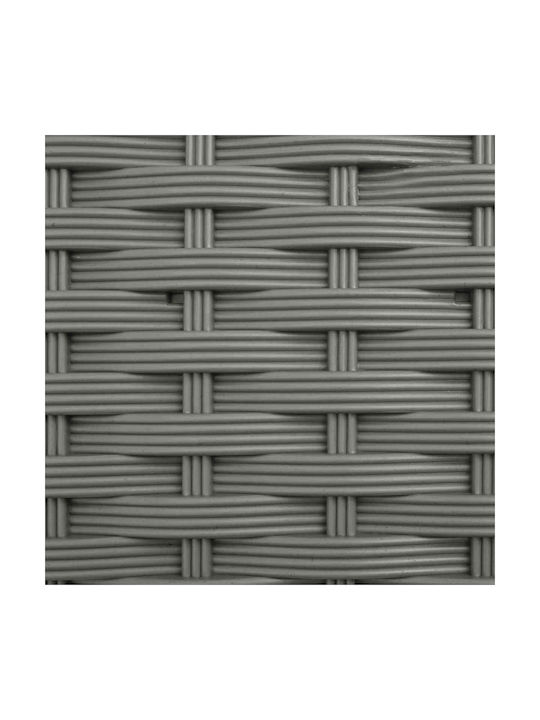 vidaXL Кутия За Саксии Пластмасова Светлосива 124x40x142см