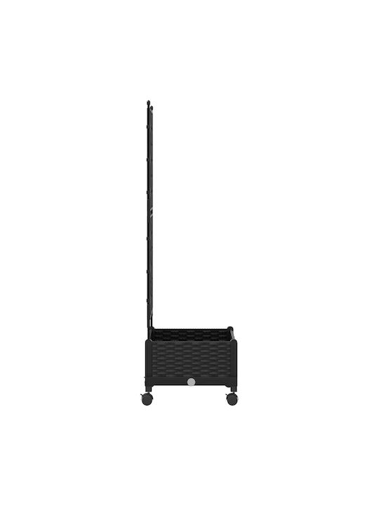 vidaXL Kunststoff Blumenkasten Schwarz 40x40x131,5cm